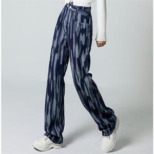 Yukiesue Lente 2022 Womens Fashion Hoge Taille Y2k Vrouwen Wijde Pijpen Jeans Baggy Vrouw Denim Cargo Broek Jean Moeder Jeans broek XS blauw