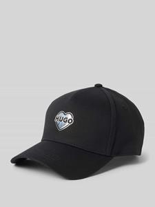 HUGO Aansluitende pet Cara_VALENTINE met metalen logo in hartvorm, verstelbare sluiting, unisex