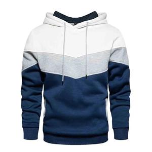 ETST 011 Heren patchwork sweatshirt met capuchon, hoodies, kleding, casual, losse fleece, warm, streetwear, herenmode, herfst, wintersport, uitloper S