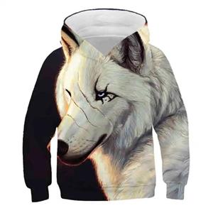 ETST0011 Wolf Dieren 3D Hoodies Kinderen Streetwear Meisjes Jongens Bedrukt Kinderen Sweatshirts Lange Mouw Herfst Winter Kleding 100cm