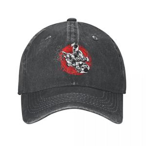 91421224MABLK3A4XG JuJitsu Gewassen Baseball Cap Snapback Zonnehoed Voor Jongen Meisje Jiu Jitsu BJJ Judo Brazilië Cap Hoeden Zomer Herfst Vintage pet One Size