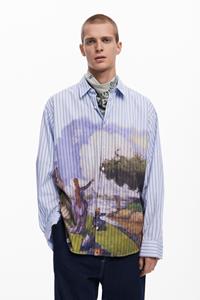 desigual Overhemd met landschapprint - BLUE