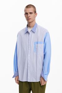 desigual Patchwork gecombineerd overhemd - BLUE