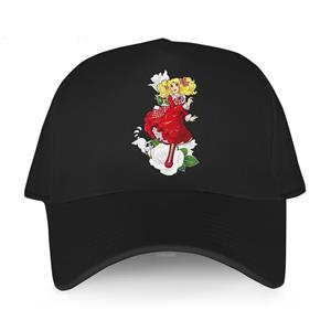 91440604MAC1QTP34F Mannen katoen Baseball Cap hiphop hoeden Candy Klin candy wasbeer anime manga rode roos oud blond meisje Mode vrouwelijke korte zonnehoed Adjustable