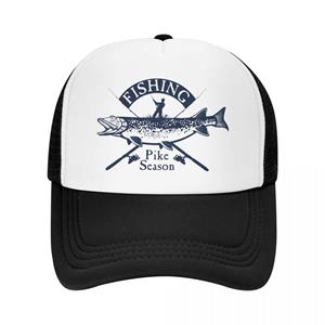 91460000MAC0FHAR19 Punk Unisex Snoekvissen Trucker Hoed Volwassen Visser Vis Verstelbare Baseball Cap WoUnisex Unisex Outdoor Trucker Hat