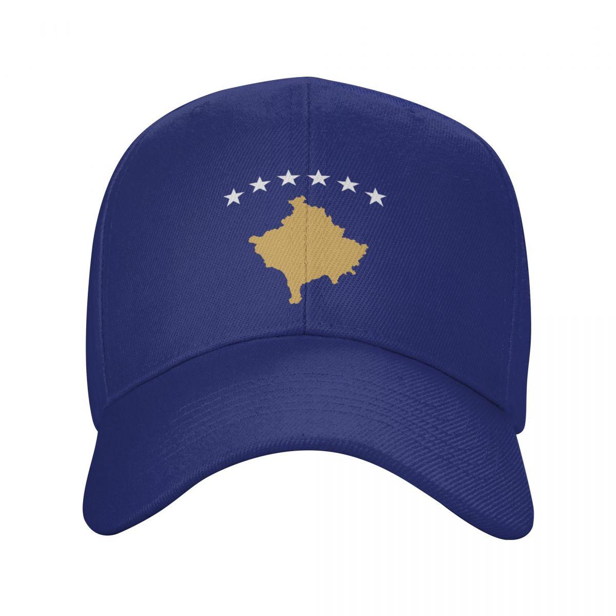 91460000MABYK9JE7A Gepersonaliseerde Kosovo vlag honkbalpet voor unisex vrouwen ademende Kosovaarse trotse vader hoed outdoor snapback petten zomer hoeden Adjustable Cap