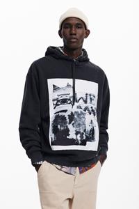desigual Collage motor sweatshirt - BLACK