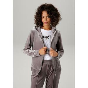 Aniston CASUAL Blouson van edele, glanzende fluweel