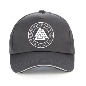 91440118MAC4M03W3Q Odin Vikings symbolen print Baseball Cap Unisex zomer hiphop cap Nordic Viking Rune wolf Scandinavn Odin symbool Unisex snapback hoed