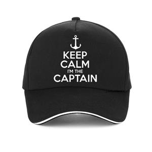 91440118MAC4M03W3Q Blijf kalm, ik ben de kapitein Motorboot Zeilzee grappige baseballpet Zomercadeaus Unisex dameshoed verstelbare Snapback-hoeden Adjustable