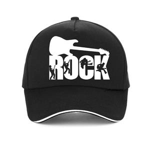 91440118MAC534JW32 Europese unisex ROCK letter baseball cap bedrukking Gitaarliefhebber Papa hoed Unisex en dames pet outdoor zonnehoed Snapback hoeden