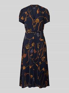 Lauren Ralph Lauren Midi-jurk met strikceintuur, model 'RALGIS'