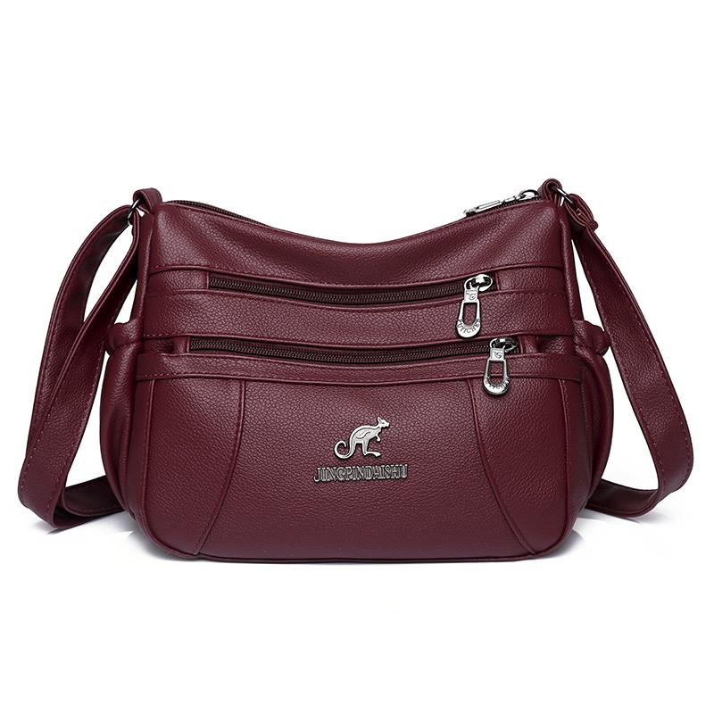 Vintage tassen voor dames Retro PU-leer Damesschoudertassen Dames Dagelijks Crossbody Pack Schouder Messenger Designertassen Luxe 25cm12cm17cm zwart