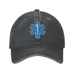 91610103MAC303Y57G Mode Unisex Katoen Emt Ster Van Het Leven Baseball Cap Volwassen Paramedicus Medic Ambulance Verstelbare Papa Hoed Vrouwen Unisex Hip Hop Adult Baseball Cap