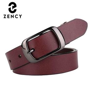 Zency Zachte Koeienhuid Lederen Tailleband Hoge Kwaliteit Dames Tailleband Voor Jeans Jurk Dame Eenvoudig Casual Vrouwelijk Cinturones Zwart 115CM wit