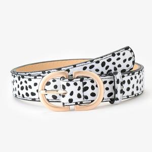 COOLERFIRE FASHION Luipaardprint Damesriem Hoge Kwaliteit Luxe Merk Mode Casual Effen Kleur Voor Jean PU Lederen Damesriemen Tailleband AL045 China&105CM wit