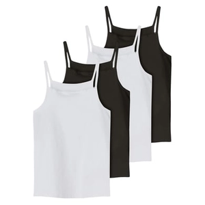 name it Black Spaghetti top 4-pack / White