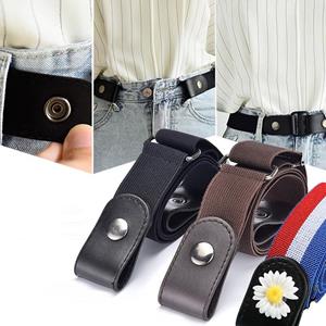 Xiao Home 1PC Gesp Riem Broek Jurken Gesploze Elastische Elastische Riem Vrouwen/Mannen Riem zwart
