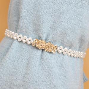 elastische parel riem voor dames mode taille ketting sjerpen bruiloft bruids riem bruidsmeisje jurk meisje taille ketting A