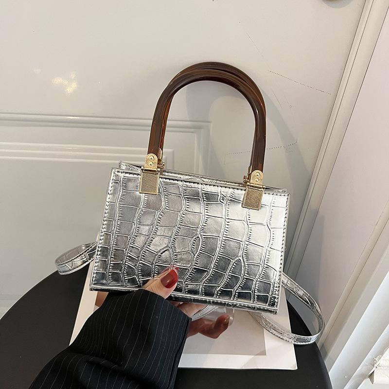 Modieuze retro crossbodytas, populair op internet, draagbare draagtas wit