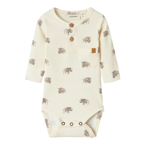 LIL ATELIER Lil'Atelier lange mouw body Nbmgavo Turtledove