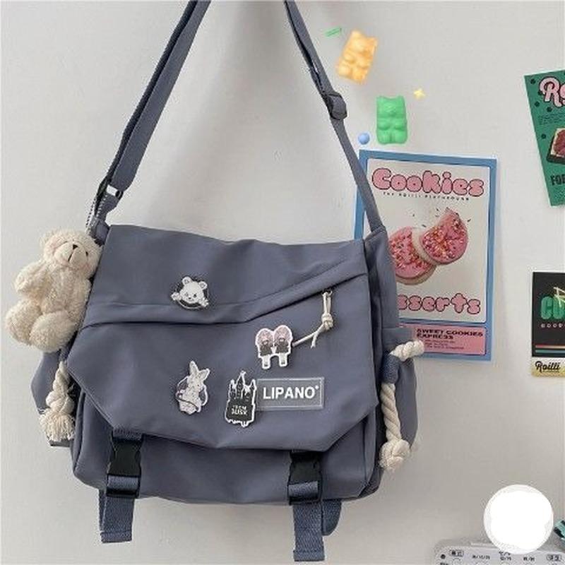 Koreaanse schoudertas Japanse retro Messenger Bag Student Messenger Bag blauw
