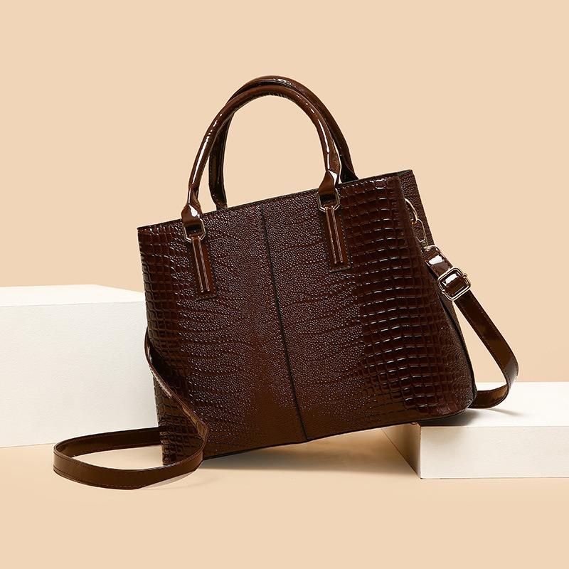 Cross Border Bag 2024 Nieuwe Damestas Mode Veelzijdige Retro Handtas Krokodil Textuur Crossbody Schoudertas