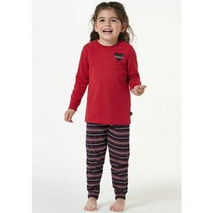 Schiesser Pyjama lange manchetten rood - Family 