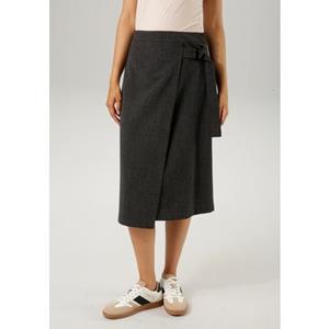 Aniston CASUAL Midirok met decoratieve gesp en bindband