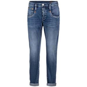 Herrlicher 7/8 jeans Shyra Cropped Denim Comfort met half blinde knoopsluiting