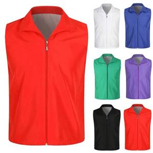 Revers Mouwloos Zakken Ritssluiting Mesh Voering Outdoor Vest Vrijwilliger Felle Kleur Slim Fit Werkvest M koningsblauwe kleur