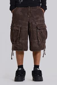 Jaded Man Cadet Brown Camo Baggy Shorts
