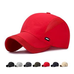 Zomer Mesh Baseball Cap Sneldrogende Hoed Mannen Outdoor Sport Zonnehoed Vrouwen Paardenstaart Panama Cap Vizier Snapback Golf vissen Hoeden 55-60cm beige