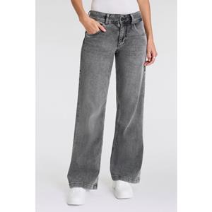 Herrlicher Bootcut jeans Edna Organic Denim Brushed met markante zakafwerkingen achter