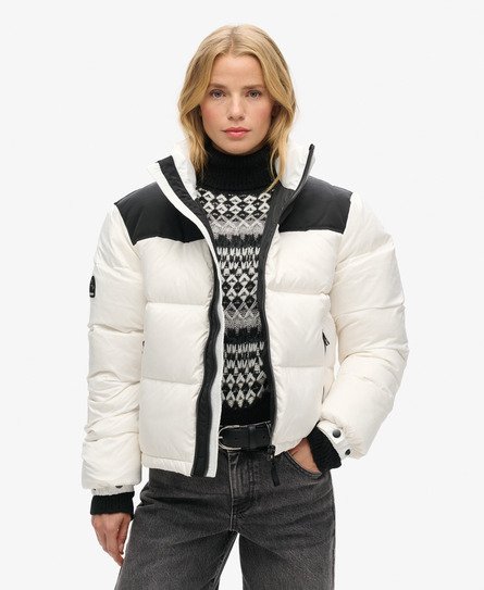 Superdry Vrouwen Sportstyle Code Pufferjas Wit