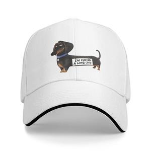 91530102MAC2AA7079 Mode Kawaii Teckel Unisex Baseball Cap Volwassen Worst Badger Wiener Hond Verstelbare Papa Hoed voor Unisex Vrouwen Hip Hop Baseball Cap