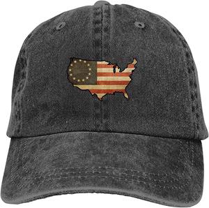 91440605MAC3NXC54W Amerikaanse kaart Betsy Ross vlag unisex mode papa hoed katoen verstelbare baseball cap One Size
