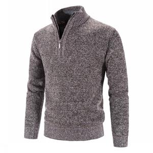 FD28TN Herfst Winter Kasjmier Heren Rits Half Hoge Hals Trui Heren Trui met Lange Mouwen L blauw