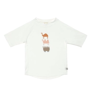 LÄSSIG UV zwemshirt korte mouw camel wit