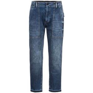 Herrlicher 3/4 jeans Fatique Women Slim Recycled Light Denim met grote opgestikte zakken aan de voorkant