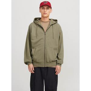 Jack & Jones Jjecharge faded sweat zip hood noos olijf
