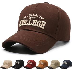 ONIHUA Baseballpet Dames Letter Geborduurde Zonnehoed Lente Zomer Paardenstaart Panama Cap Buitensportpet voor Heren Vizierhoeden Piekpet zwart