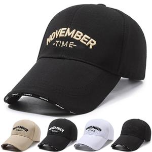 ONIHUA Mannen Cap Lente Zomer Brief Borduren Baseball Cap Vrouwen Lange Rand Zonnescherm Hoed wit