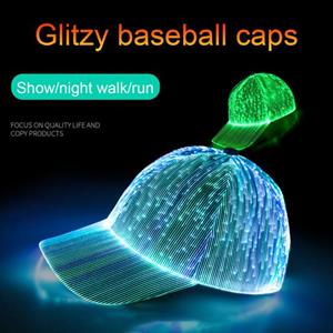 Hayoxi LED-hoed met lichtgevende baseballpet, flitsende hoed, USB-oplaadbare hiphop-lichtgevende hoed, Halloween-knipperende pet voor feestdiscobar zwart