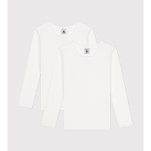 PETIT BATEAU Set van 2 onderhemdjes met lange mouwen