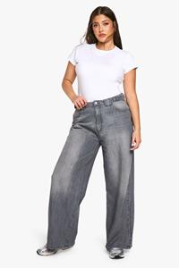 Boohoo Plus Carpenter Jeans, Grey