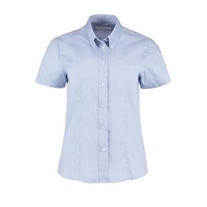 Kustom Kit Dames corporate oxford korte mouwen shirt