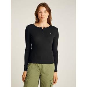 Tommy Hilfiger Slim Button Rib Longsleeve Shirt Dames