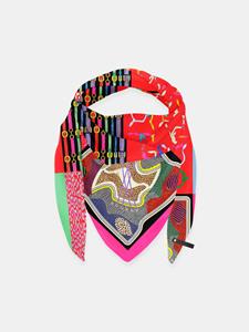 Mucho Gusto Zijden sjaal st. tropez patchwork nautisch met rood racethema