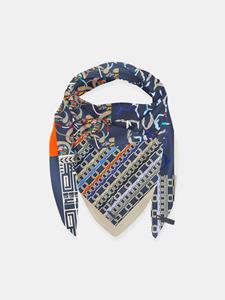 Mucho Gusto  zijden sjaal st. tropez patchwork met kettingen